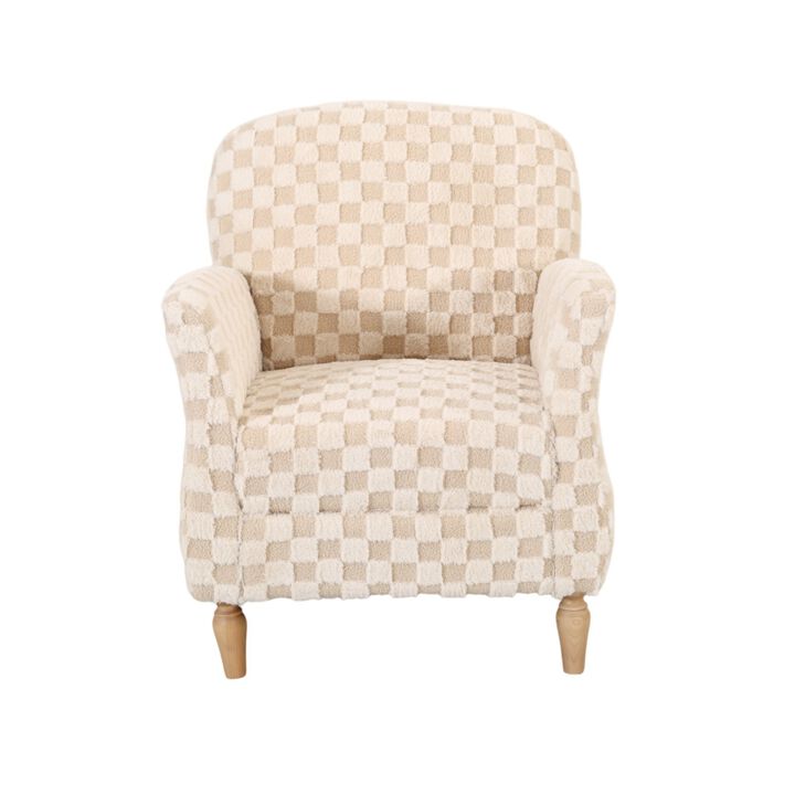 Zenwol Checkered Corduroy Accent Armchair