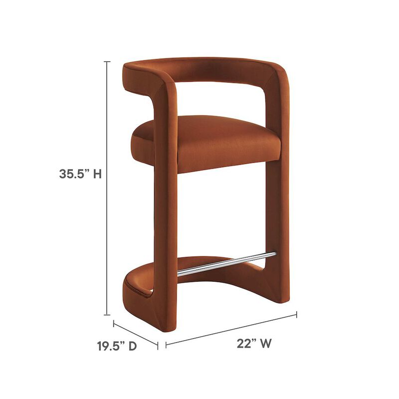 Winslow Performance Velvet Counter Stool image number 1