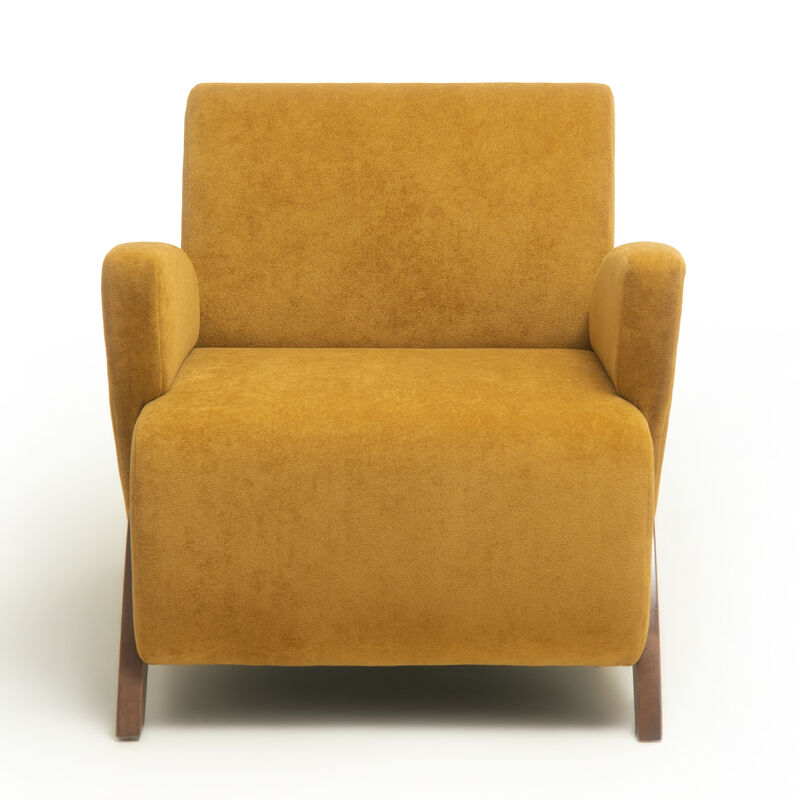 Pumrix Velvet Fabric accent chair image number 3