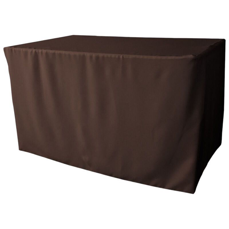 48 x 24 Inch Fitted Tablecloth Polyester Poplin for Banquet & Display Tables image number 0