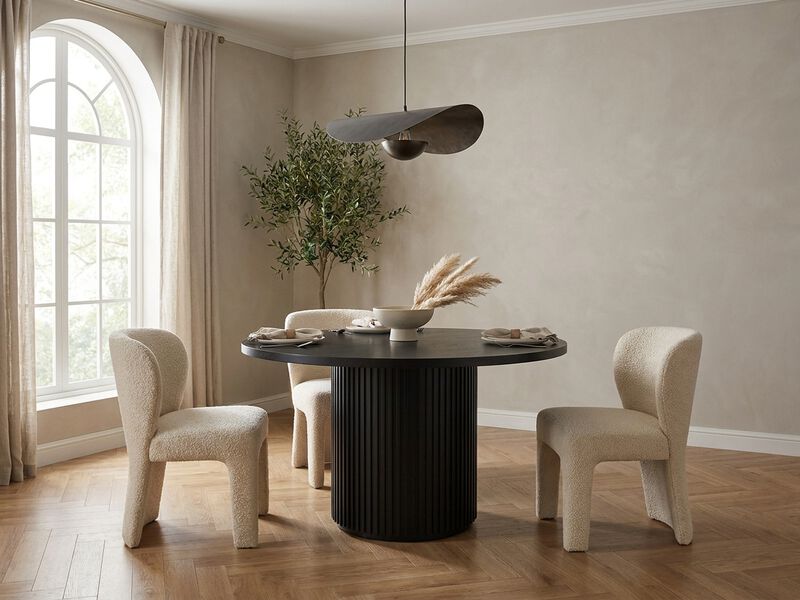 Colvin 52" Round Dining Table in Black image number 1