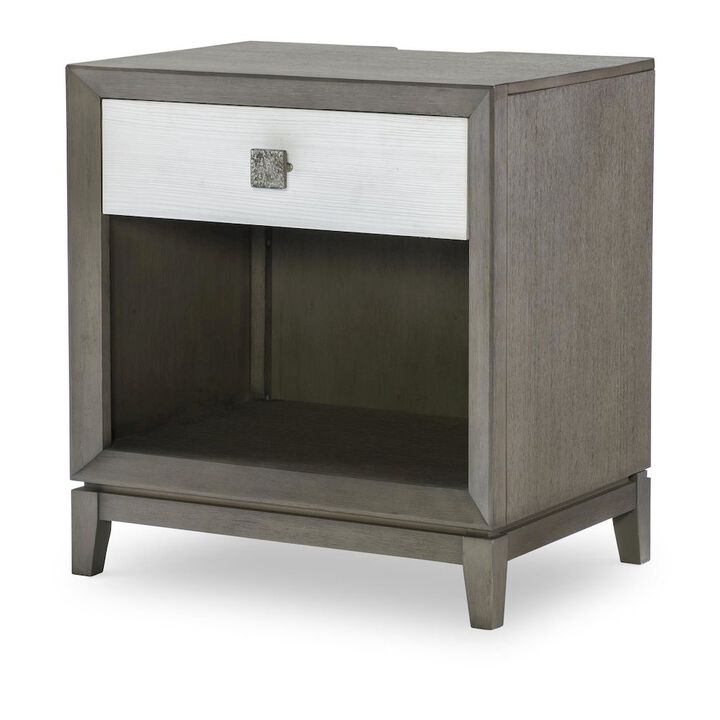 Legacy Classic Terra Luna Open Nightstand, 1 Drawer, 2 USB Ports, 2 Electrical Outlets