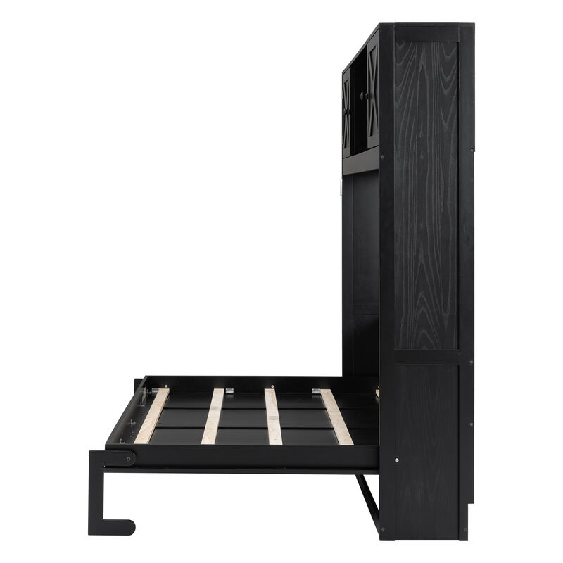 Merax  Bed with Storage Cabinets