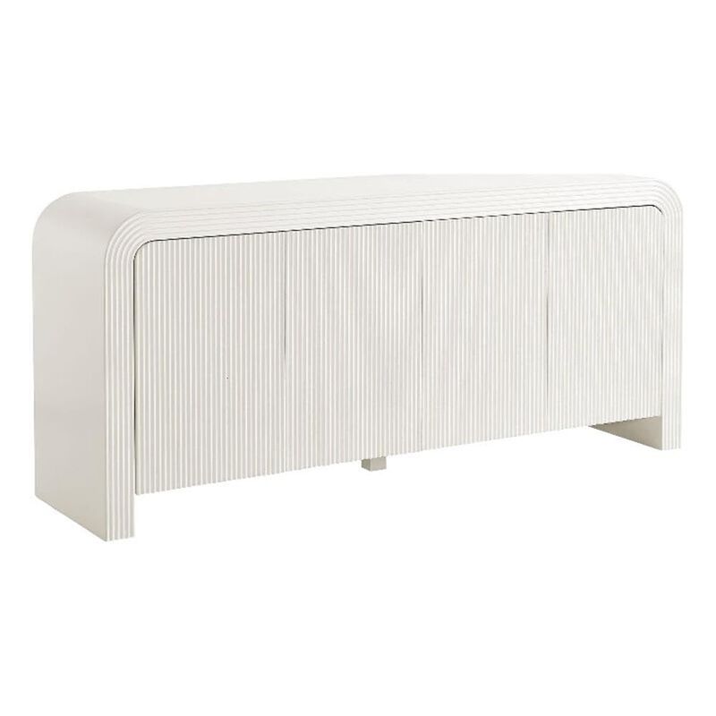 Waterflute 70" Fluted 4-Door Sideboard Cabinet in Walnut image number 0