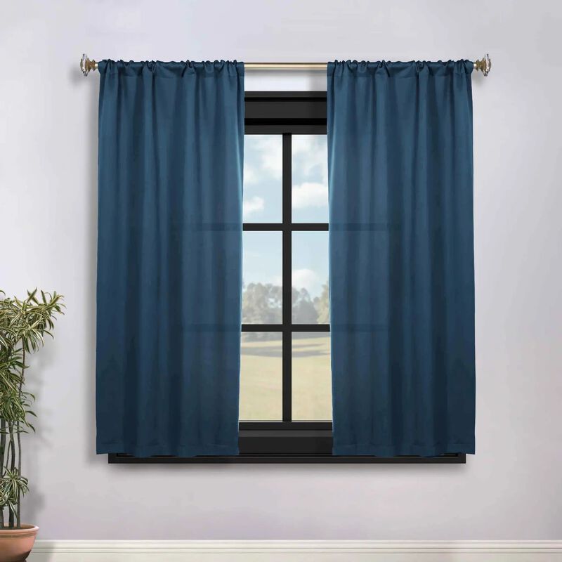 Blackout Curtain Set of 2, Solid Window Drapes for Bedroom and Living Room image number 2