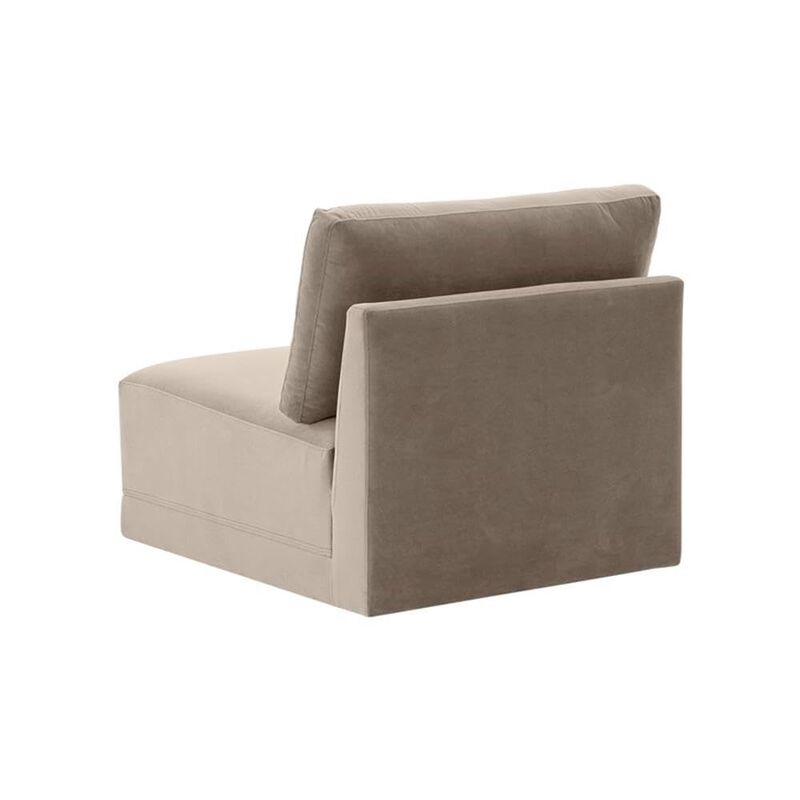 TOV Furniture Willow Taupe Upholstered Armless Chair image number 4