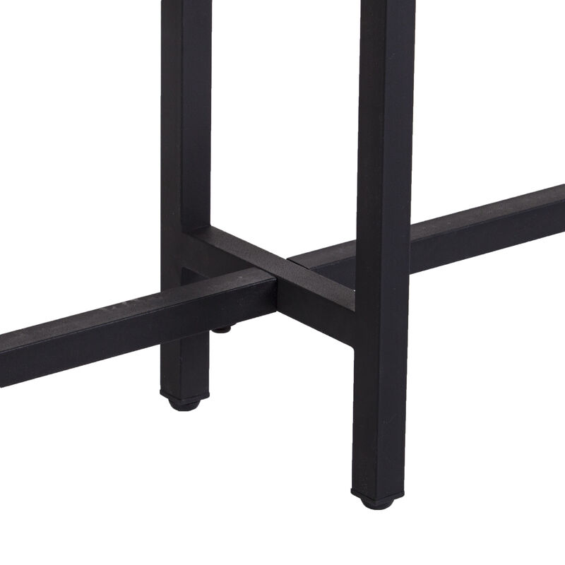 HomeRoots 54" Espresso and Black Wood and Iron Console Table image number 5