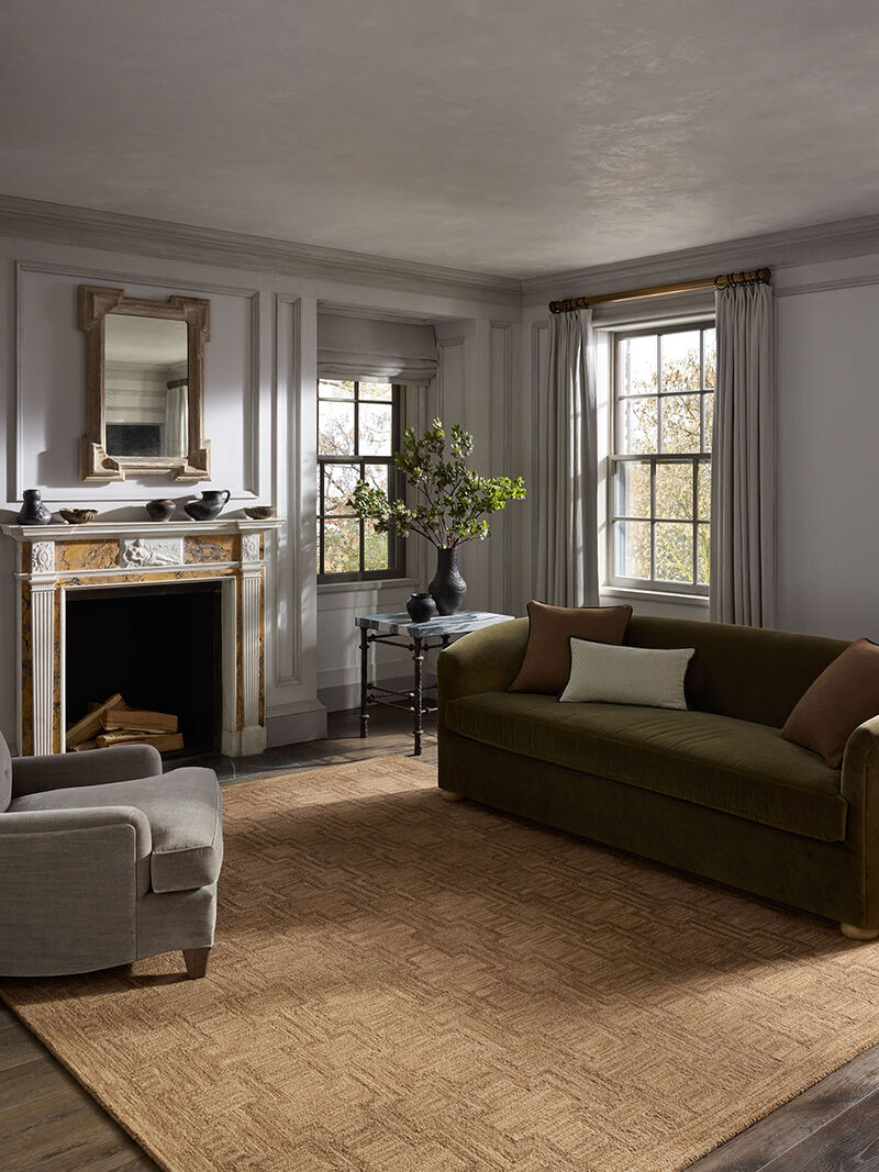 Barrow BAR02 Camel/Brown 7'9" x 9'9" Area Rug by Jeremiah Brent x Loloi