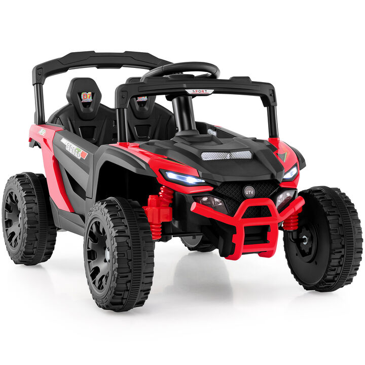 Kids 12V Electric UTV Ride On Car with LED Lights Music and Horn