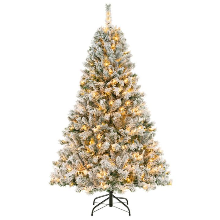 Hivvago 6/7/8 Feet Artificial Xmas Tree 3-Minute Quick Shape