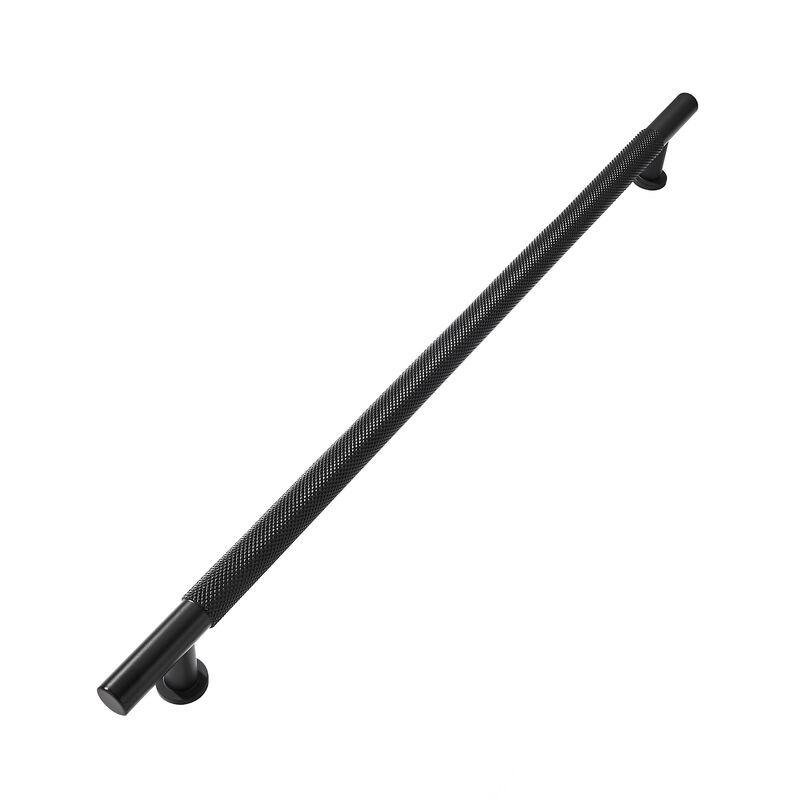 khtumeware 1 Pack 18 Inch(457mm) Soild Knurled Appliance Pulls Matte Black Cabinet Pulls Drawer Pulls Kitchen Hardware Kitchen H