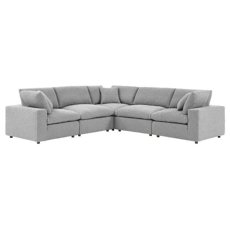 Commix Down Filled Overstuffed Boucle 5-Piece Sectional Sofa image number 0