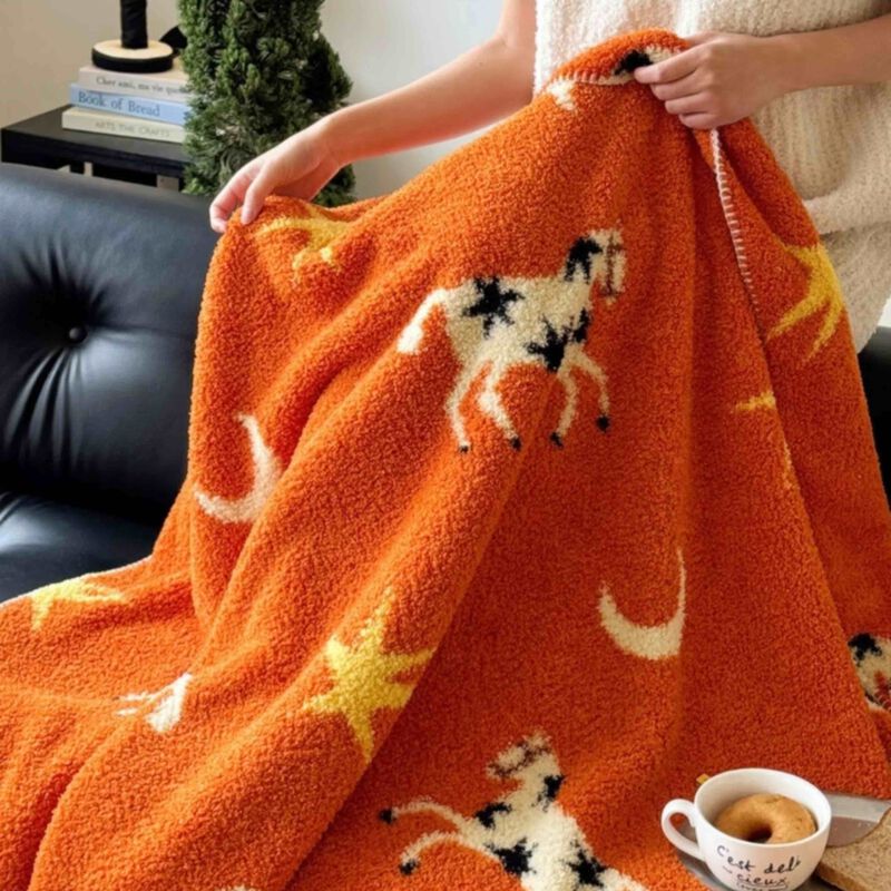 Moonlit Gallop Throw Blanket image number 2