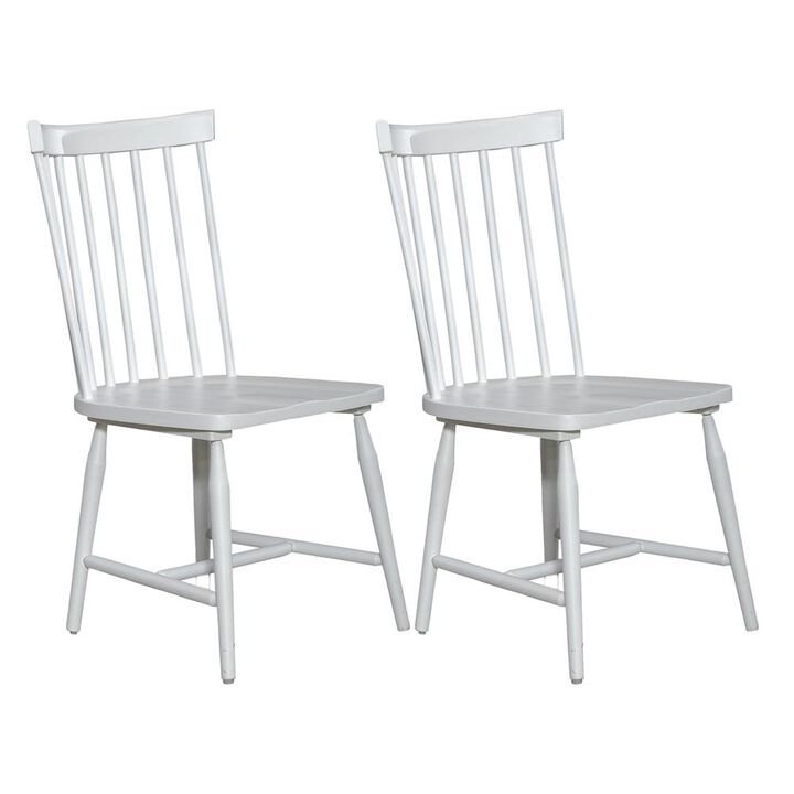Liberty Furniture Spindle Back Side Chair (RTA) - Set of 2 Contemporary White