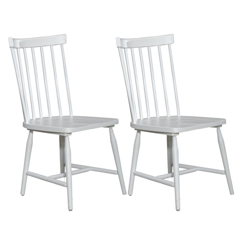 Liberty Furniture Spindle Back Side Chair (RTA) - Set of 2 Contemporary White image number 0