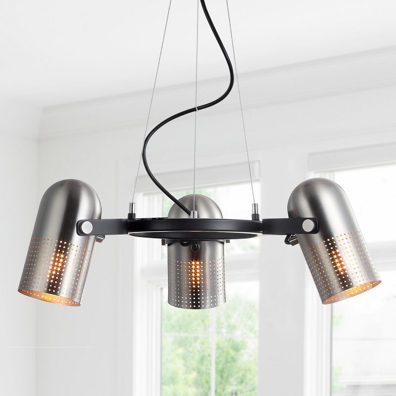 Loki 3-Light Adjustable Metal LED Chandelier