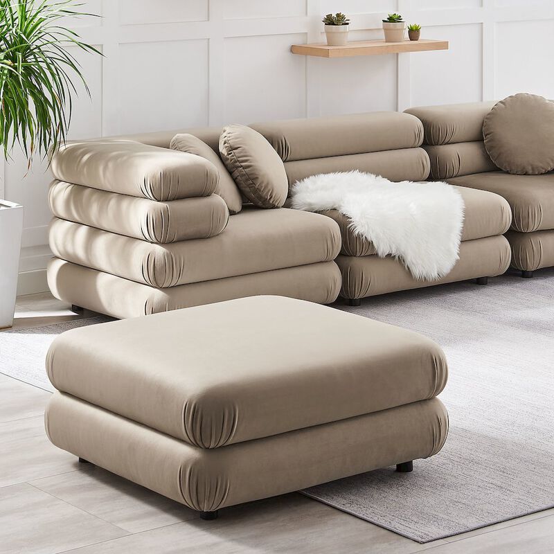 Jubilee Modular Performance Velvet Ottoman image number 7