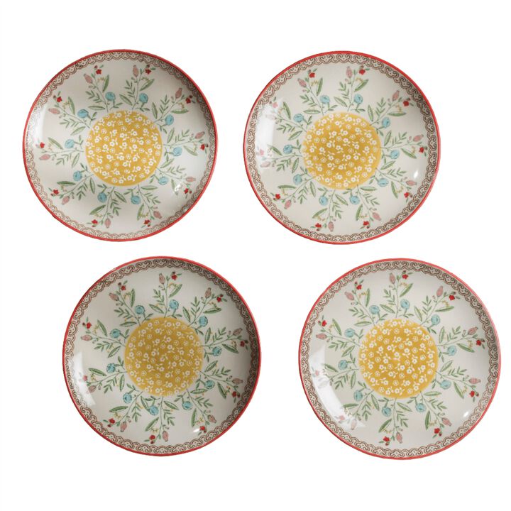 Euro Ceramica Ella 4 Piece Salad Plates Set
