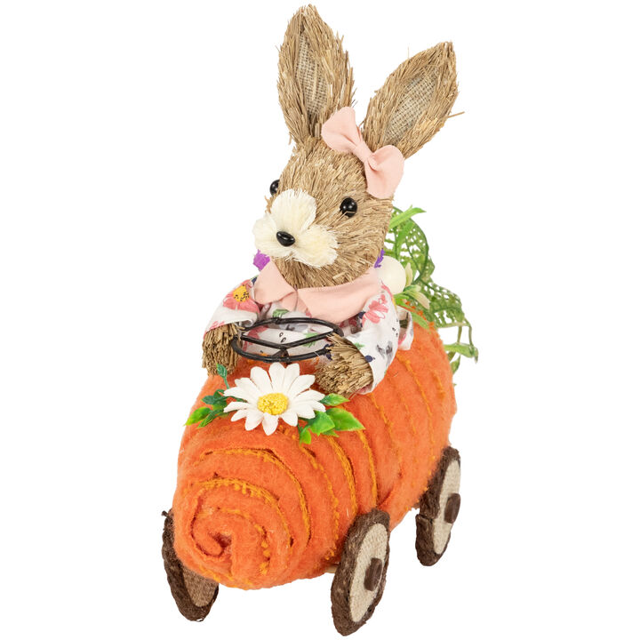 Girl Bunny with Carrot Car Easter Decoration - 13"
