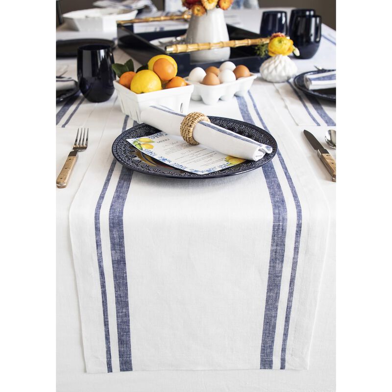 Linen Table Runner - French Stripe image number 0