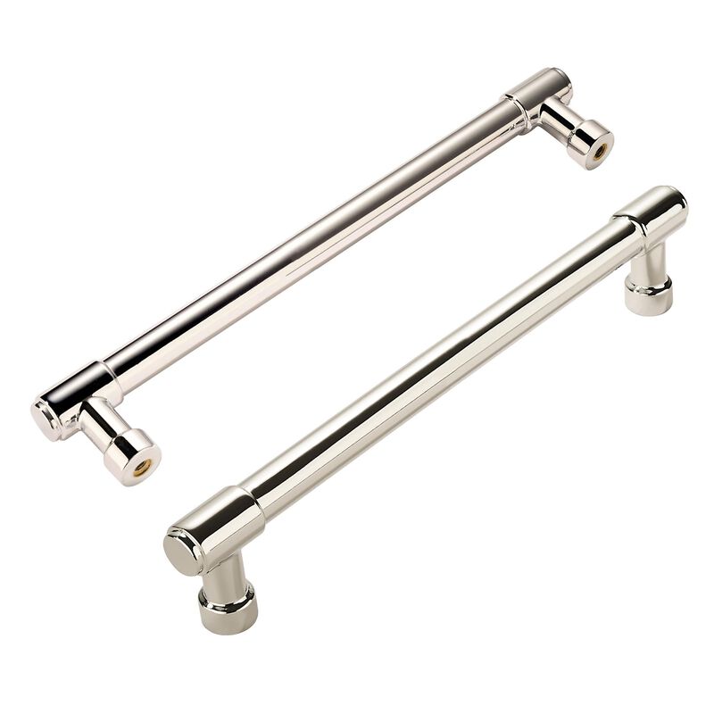 ZAUYX Solid Heavy Duty Jasper Pulls 2 Pack Polished Nickel Cabinet Pulls 10 Inch Hole Centers for Kitchen Cupboard Handles Moder