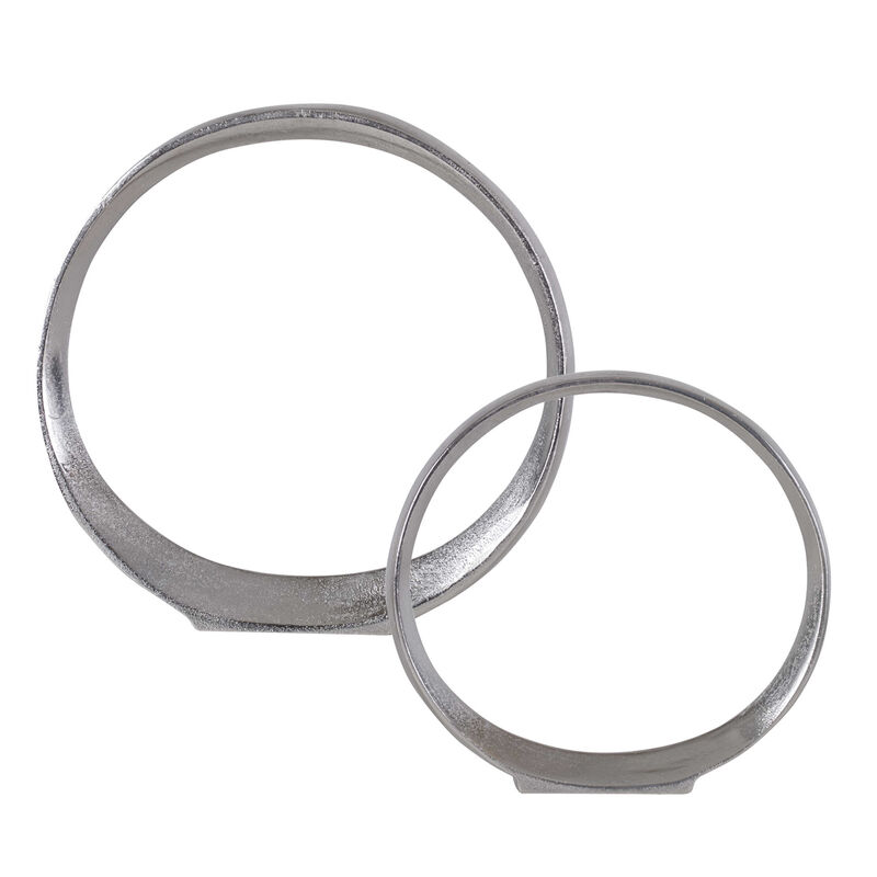 Nickel Orbits Ring (Set Of 2)