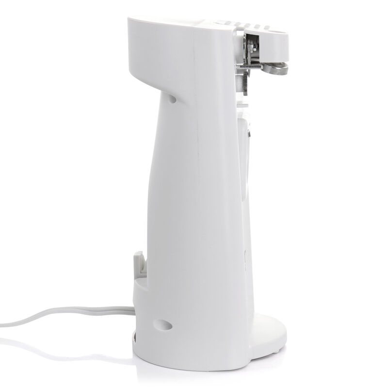 Better Chef Deluxe Electric Can Opener with Built in Knife Sharpener and Bottle Opener in White