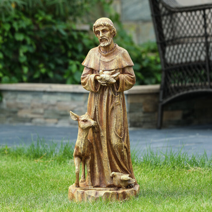 LuxenHome Saint Francis MgO Garden Figure
