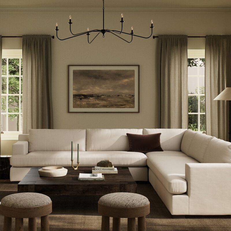 Crispin Nomad Marshmallow 3 Piece Sectional image number 1