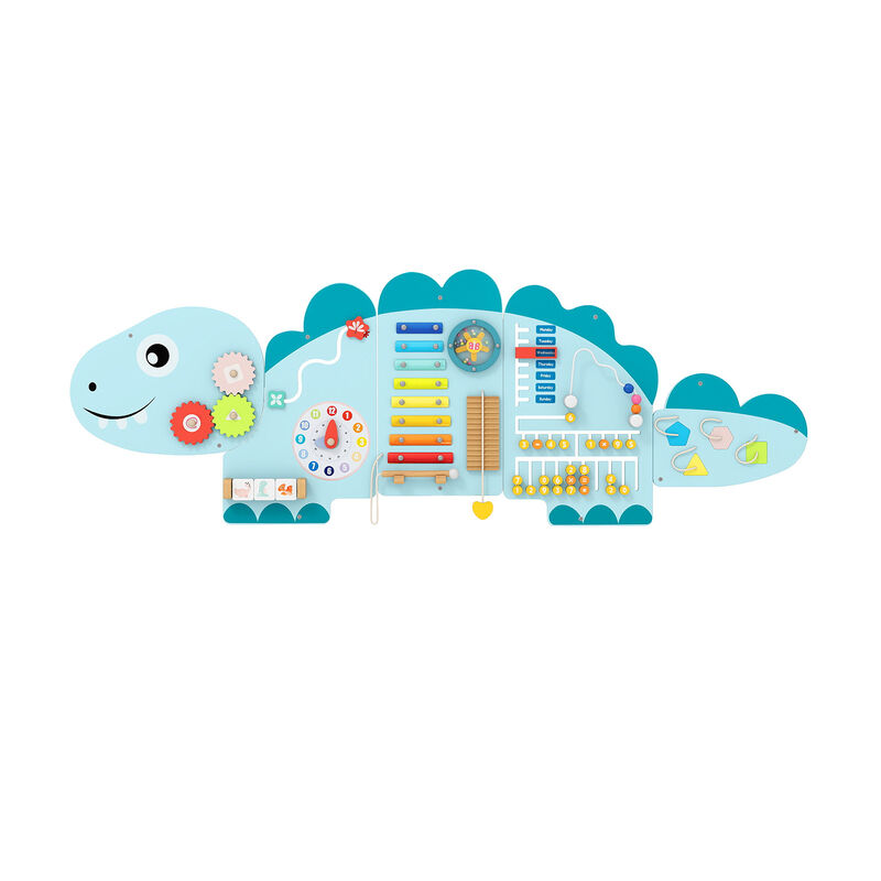 Dinosaur Busy Board 11-in-1 Activity Wall Panels for Education & Early Development image number 0