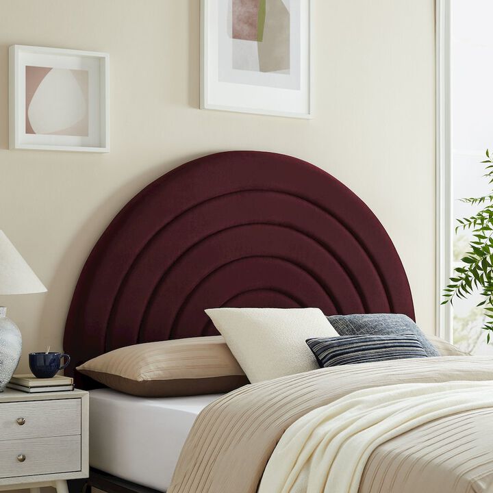 Solana Arched Performance Velvet King Headboard