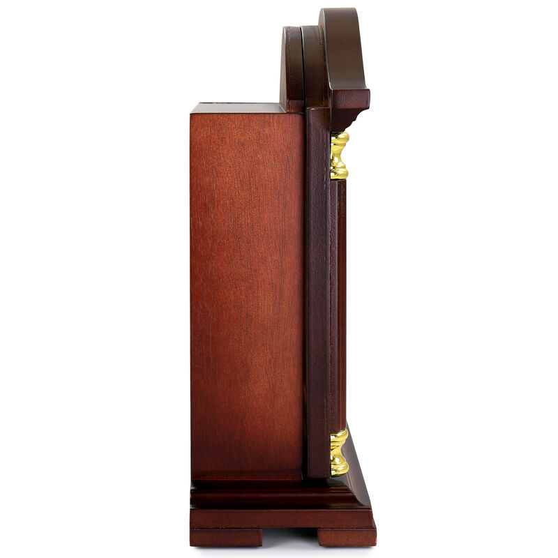 Bedford Clock Collection Redwood Mantel Clock with Chimes image number 2