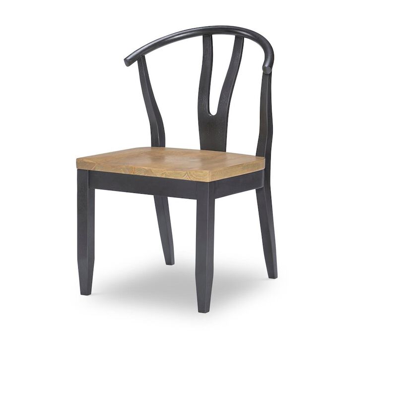 Legacy Classic Franklin Wishbone Back Side Chair (Black) (Kd, Wood Seat, Seat Height: 18)