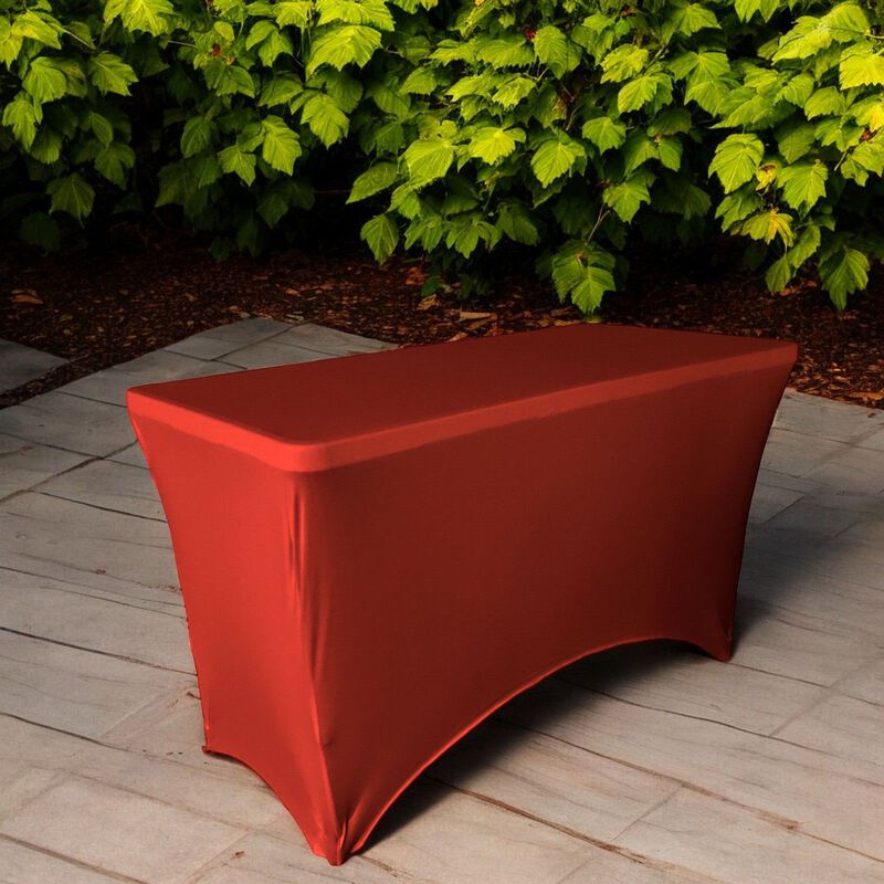 Stretch Fit Rectangular Spandex Tablecloth for Parties and Dining Tables image number 1