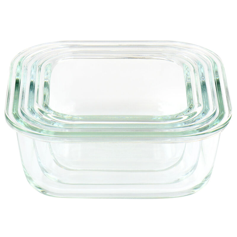 Martha Stewart 6 Piece Glass Storage Containers with Lids in Mint image number 4