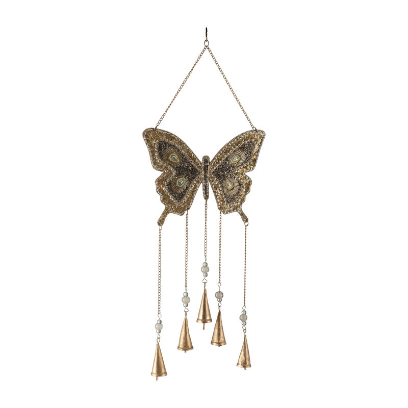 Gold Mosaic Butterfly Chime