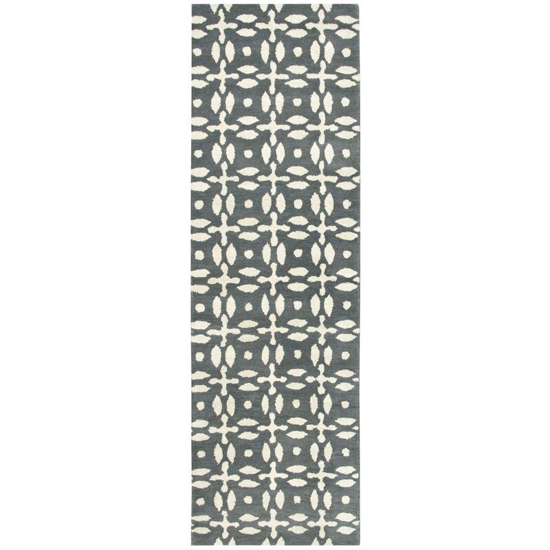 Holland Gray 2'6" x 8' Hand-Tufted Rug