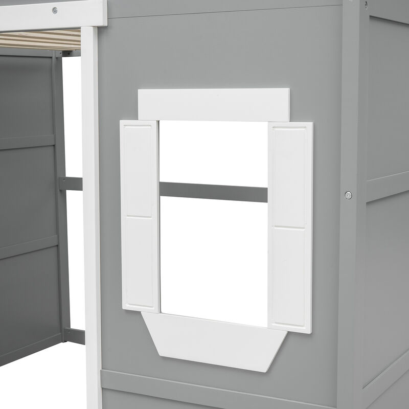 Merax House Loft Bed with Ladder