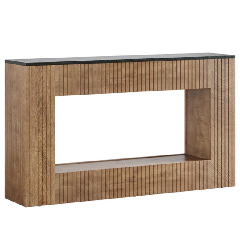 Wooden Entryway Console Table, Sofa Table with Storage image number 0