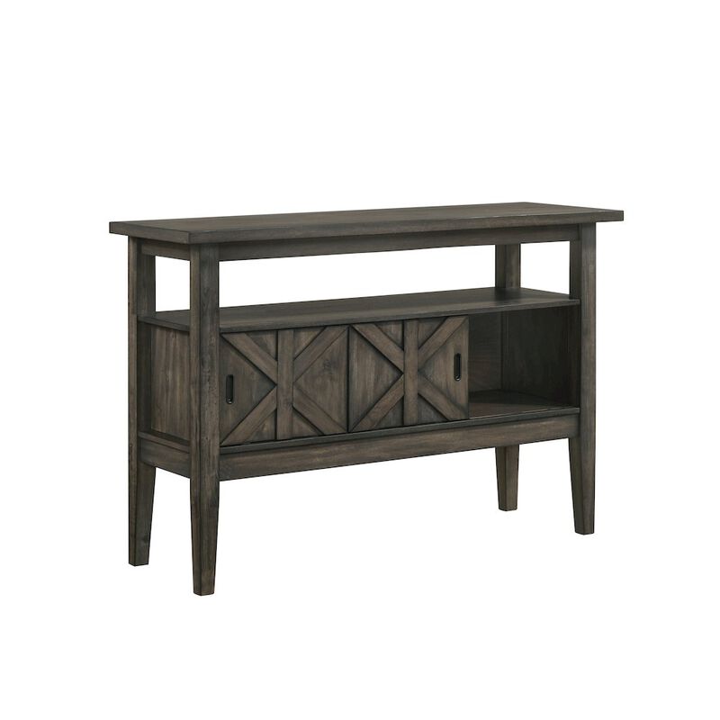 New Classic Furniture Gulliver Wood Server, Rustic Brown