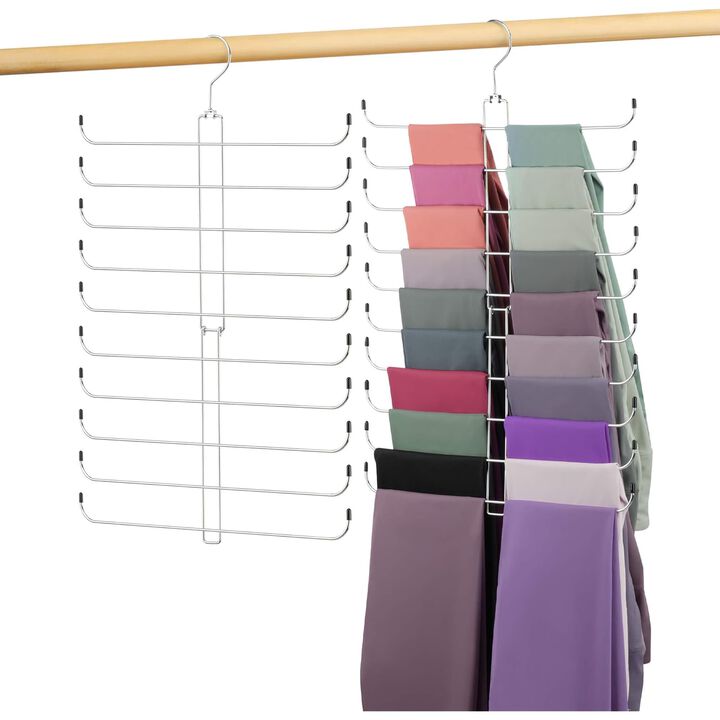 2-Pack Skirt Hangers | Space Saving European Beechwood Hangers for Closet Storage