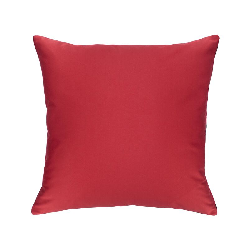 Mood Merlot Silk Velvet Ikat Pillow, 20" X 20"