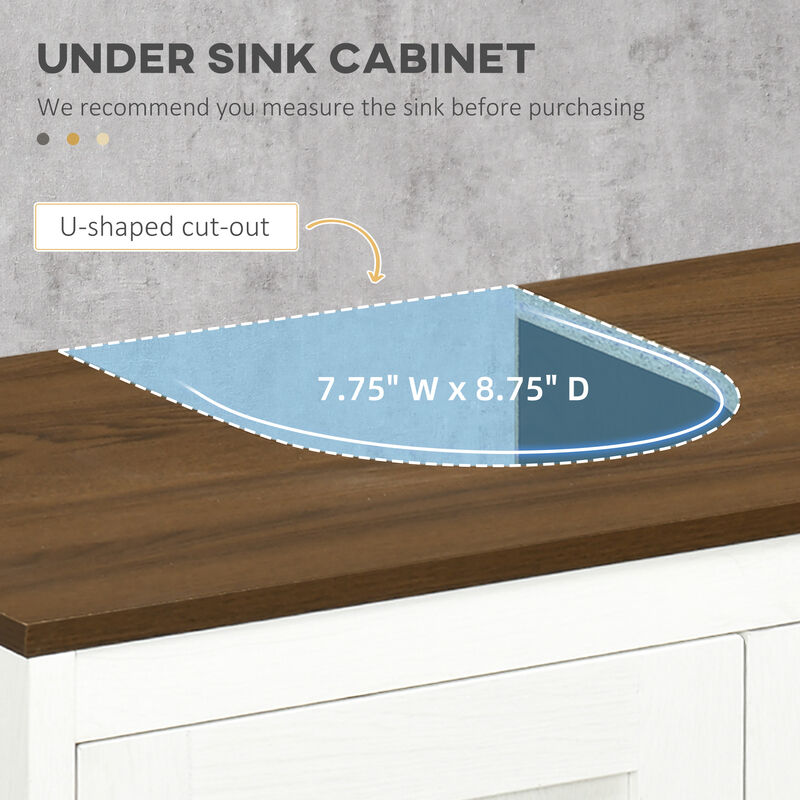 Hivvago Compact Bathroom Sink Storage Cabinet image number 3