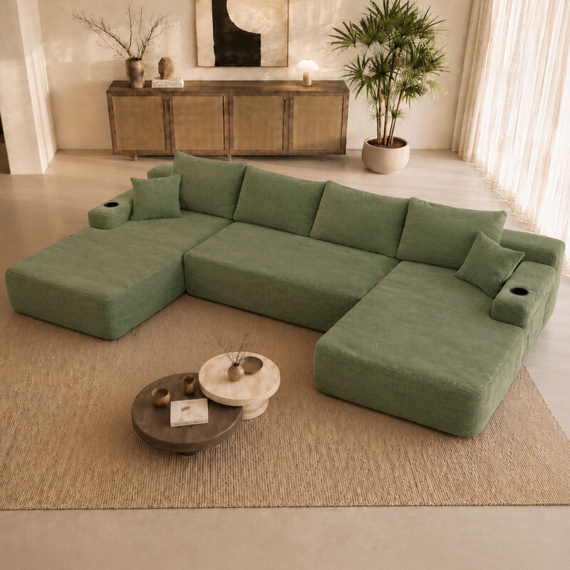 Mernri 126" Cloud Sectional Sofa image number 3