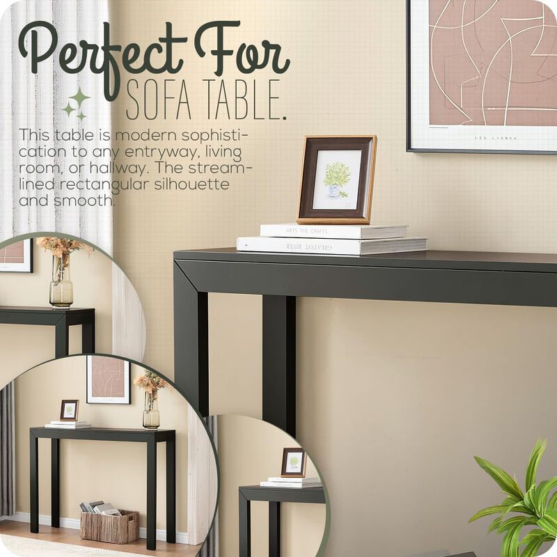 Kings Brand Furniture Russel Long Console Table - Minimalist and Slim Entryway Table for Decorative Displays, Sofa Table