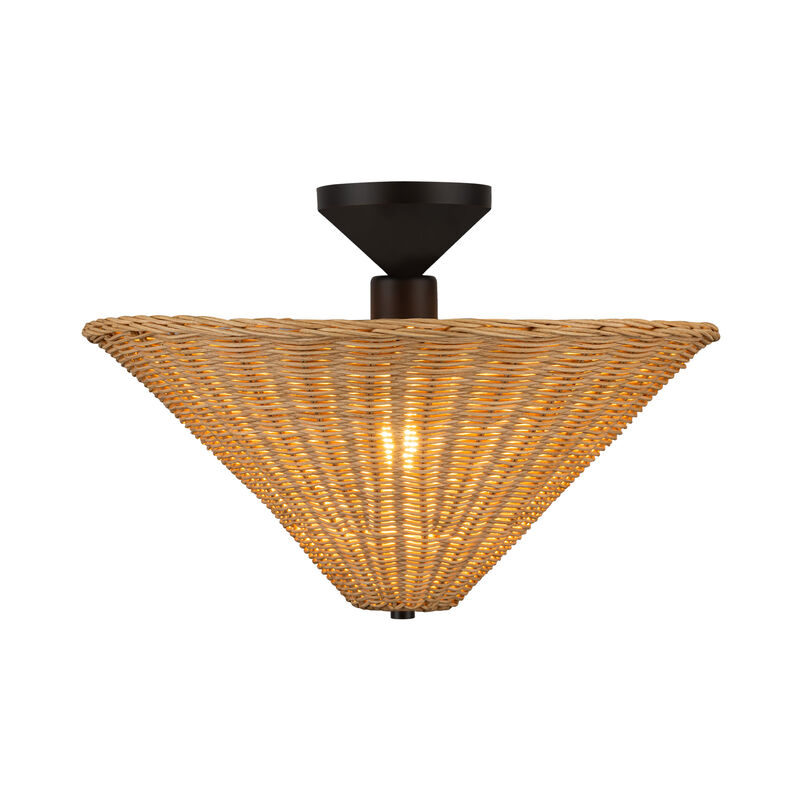 Bridgette 16 in Socket Semi Flush Mount image number 0