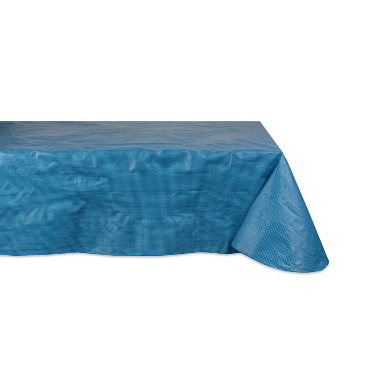 102" Solid Blue Tablecloth