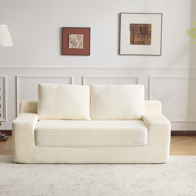 GOODSILO Comfortable Deep Seat Sofa Bed with Reversible Cushions and Pillows for Modern Living Spaces image number 9