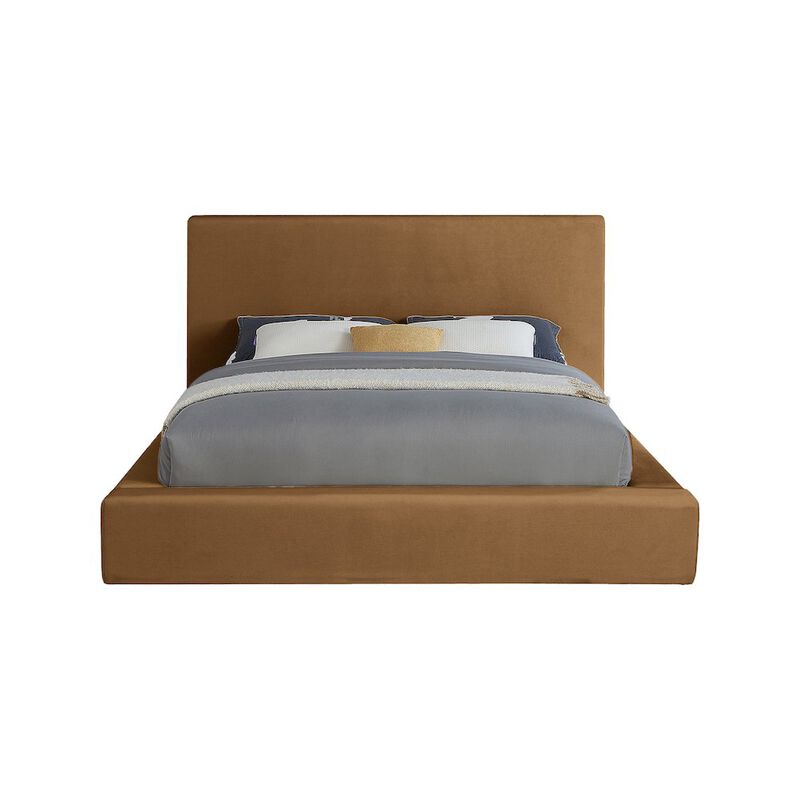 Meridian Furniture Dorian Saddle Velvet Queen Bed