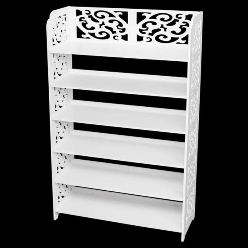 Six-Tier Carved Shoe Rack – Elegant and Space-Saving Shoe Storage Solution